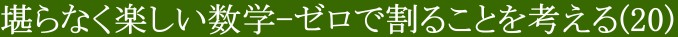 堪らなく楽しい数学