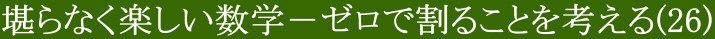 堪らなく楽しい数学