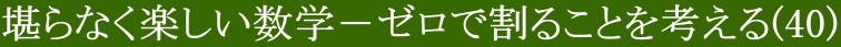 堪らなく楽しい数学